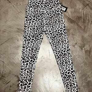 Lahana Active Womens Emari 7/8 Leopard Print Leggings Medium NWT Athleisure Acti